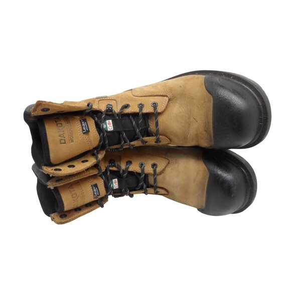 DAKOTA Men's 8" Steel Toe Steel Plate Quad Comfort Work Boots 8522 Wheat 10.5W - Picture 4 of 8